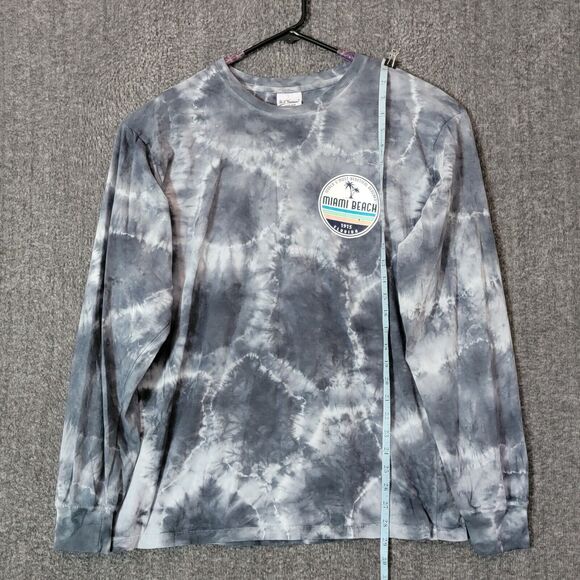 Miami Beach T-Shirt Mens XL Gray Tie Dye Worlds Most Beautiful Beaches - Picture 5 of 11